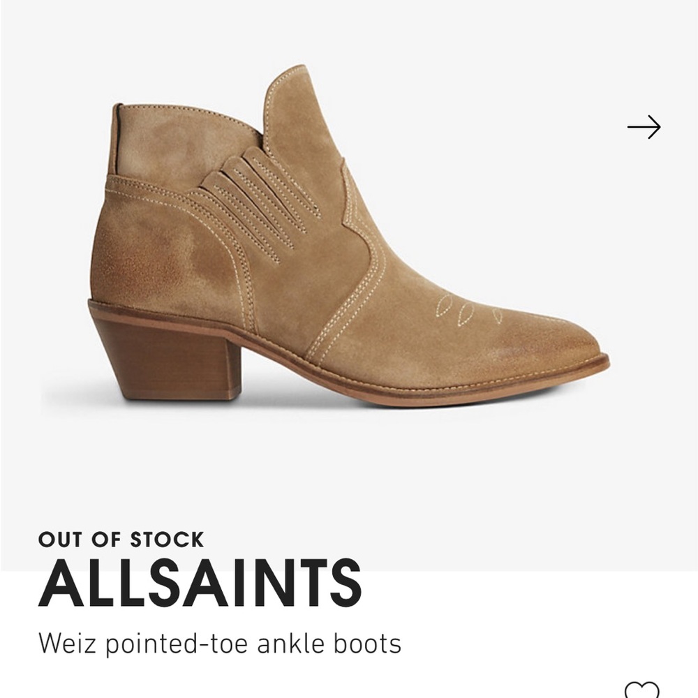 ALLSAINTS
Weiz pointed-toe ankle boots 6